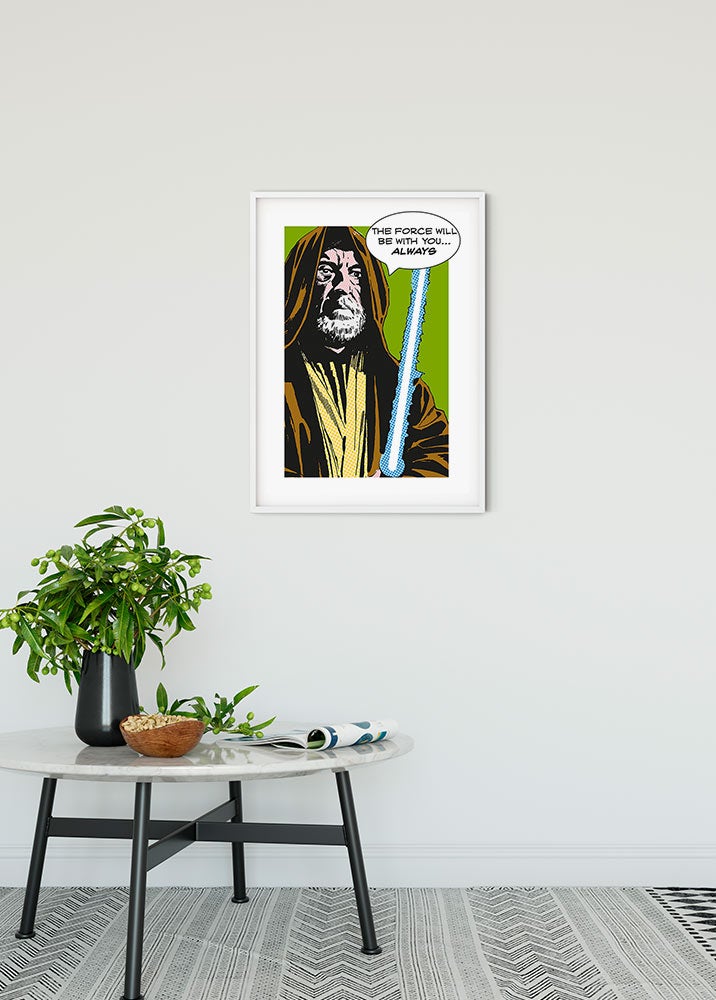 Cartel artístico de komar - star wars classic comic quote obi wan - talla: 40 x 50 cm