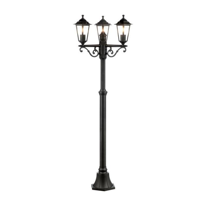 Lanterna Decorativa Nero Con Croce E Bar Design – 33 Cm Con Candela LED A Timer E Telecomando, Per Interni/Esterni