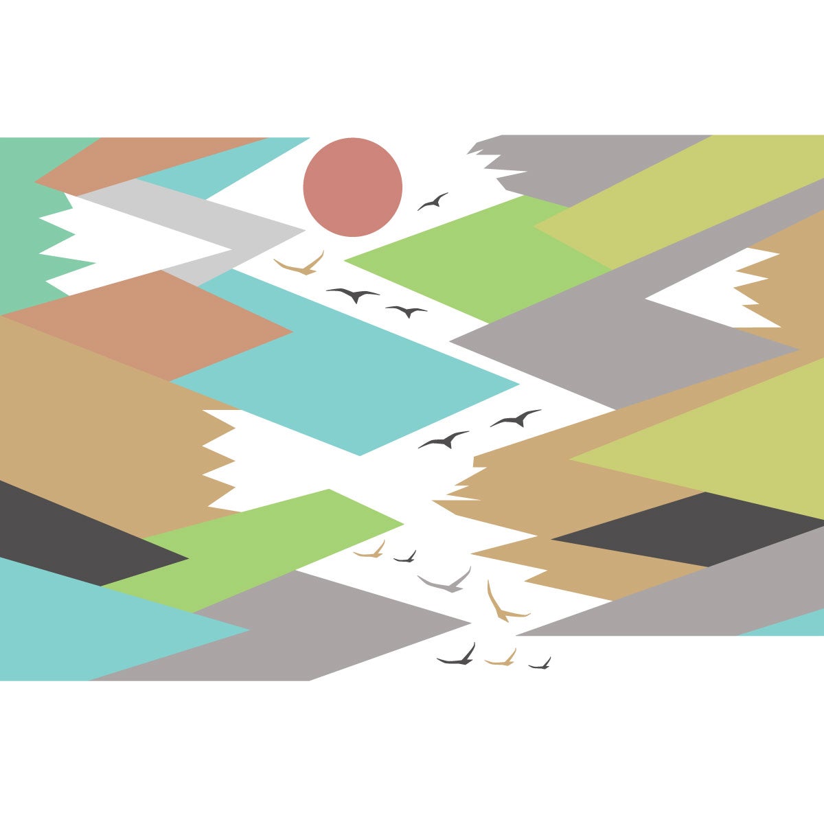 Adesivo bambino di montagna scandinavo agnieszka - Sticker adesivo - adesivi murali - 60x90cm - 4