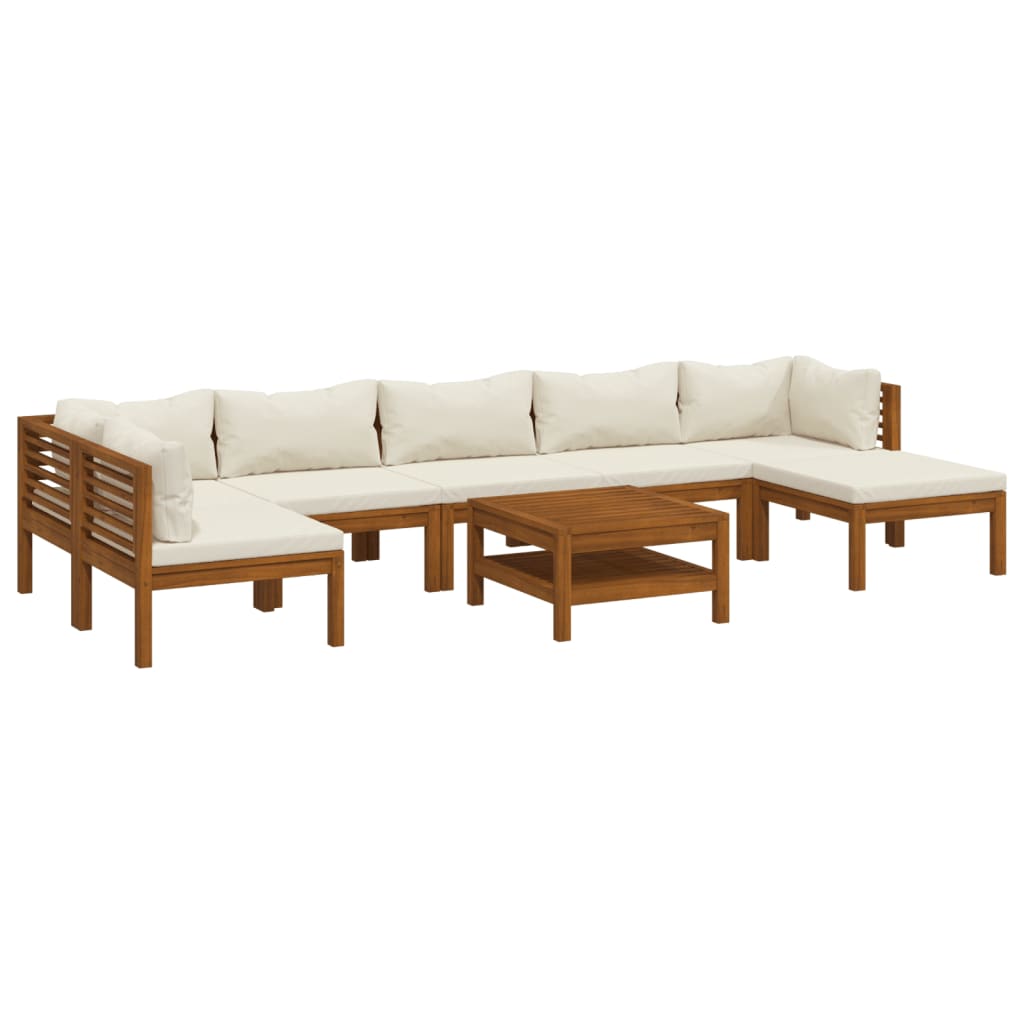 Salon bas de jardin en Bois Beige 7 personnes - 2