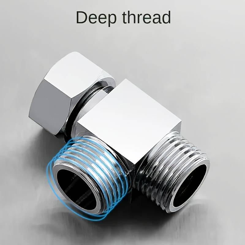 Vanne de Connexion T en Cuivre Pur, 2 Sorties, 2,54 cm, pour Machine à Laver & Douche - 2