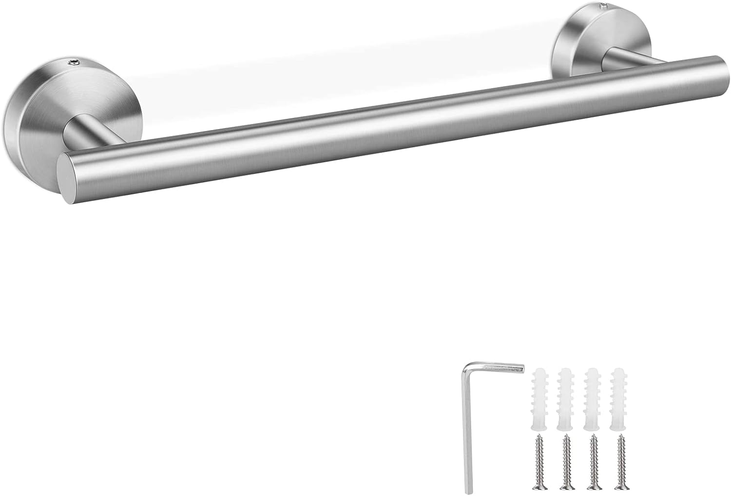 Wieszak na ręczniki, uchwyt łazienkowy Wieszak na ręczniki ze stali nierdzewnej, 30 cm, srebrny
