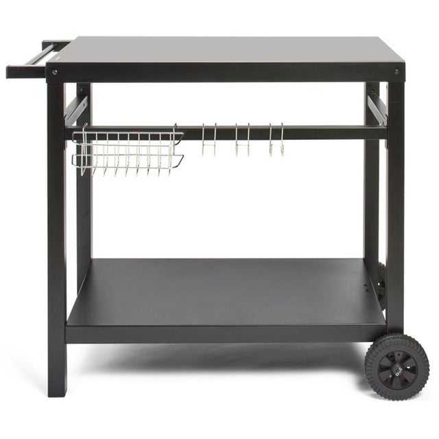 LIVOO GS130 chariot plancha 2 a 4 bruleurs metal noir avec 2 roues 85 x 50 cm crochets
