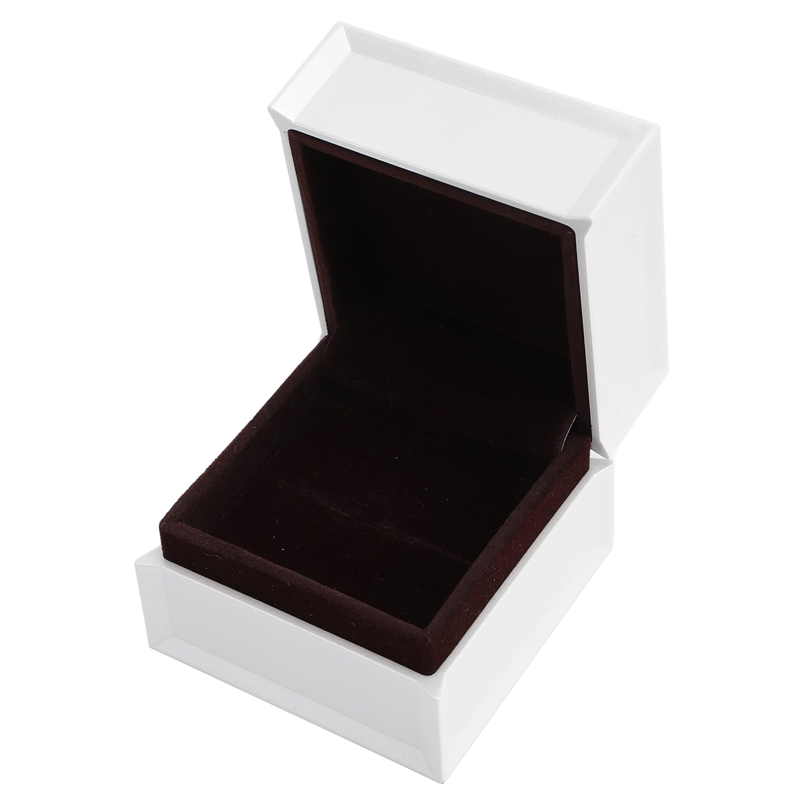 Acquista Mini scatola portagioielli scatola porta anelli di fidanzamento custodia da viaggio in legno di noce porta orecchini per proposta di cerimonia di matrimonio in Italia a partire da 5.49