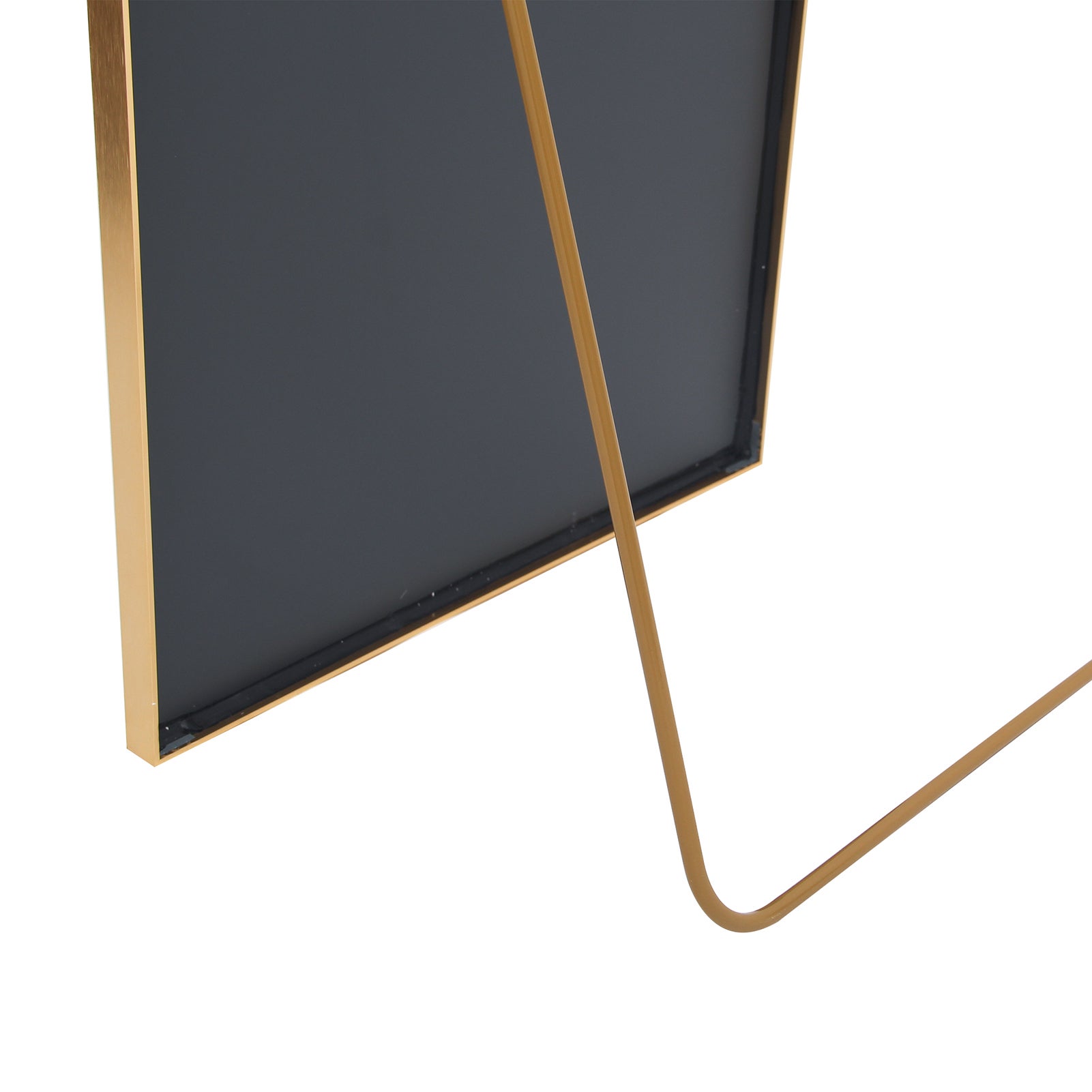 Specchio a figura intera ad arco, 162 x 53 cm, a figura intera, da parete, da terra, per soggiorno, oro - 8