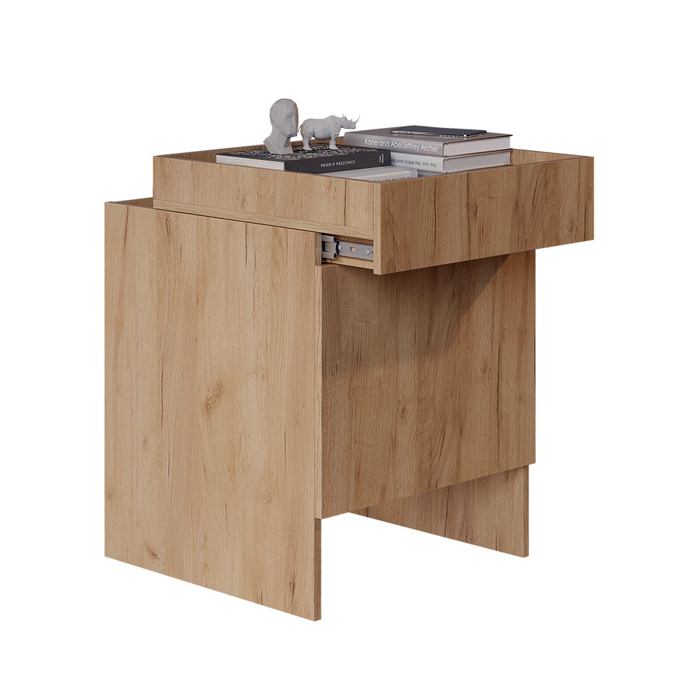 Vicco Armoire pour aspirateur robot Dustin, Chêne de force doré, 50x67.5cm avec 1 porte - 6