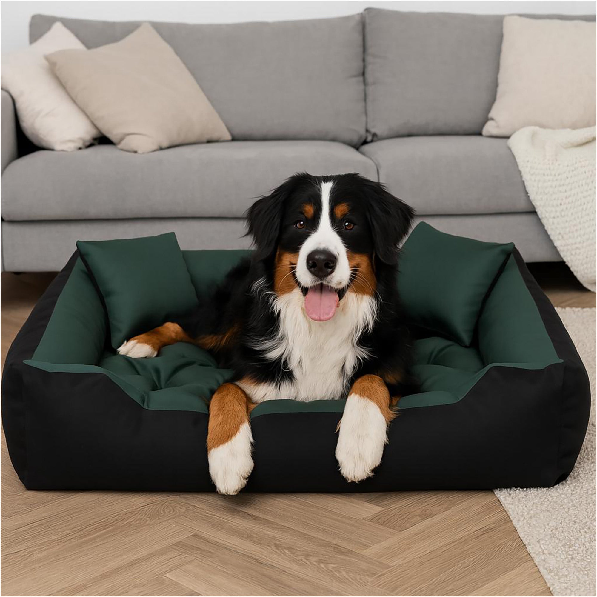 Legowisko EDANTI Dla Psa Wodoodporne Posłanie Kanapa Sofa 75X65 Cm Zielone 1szt. - 5