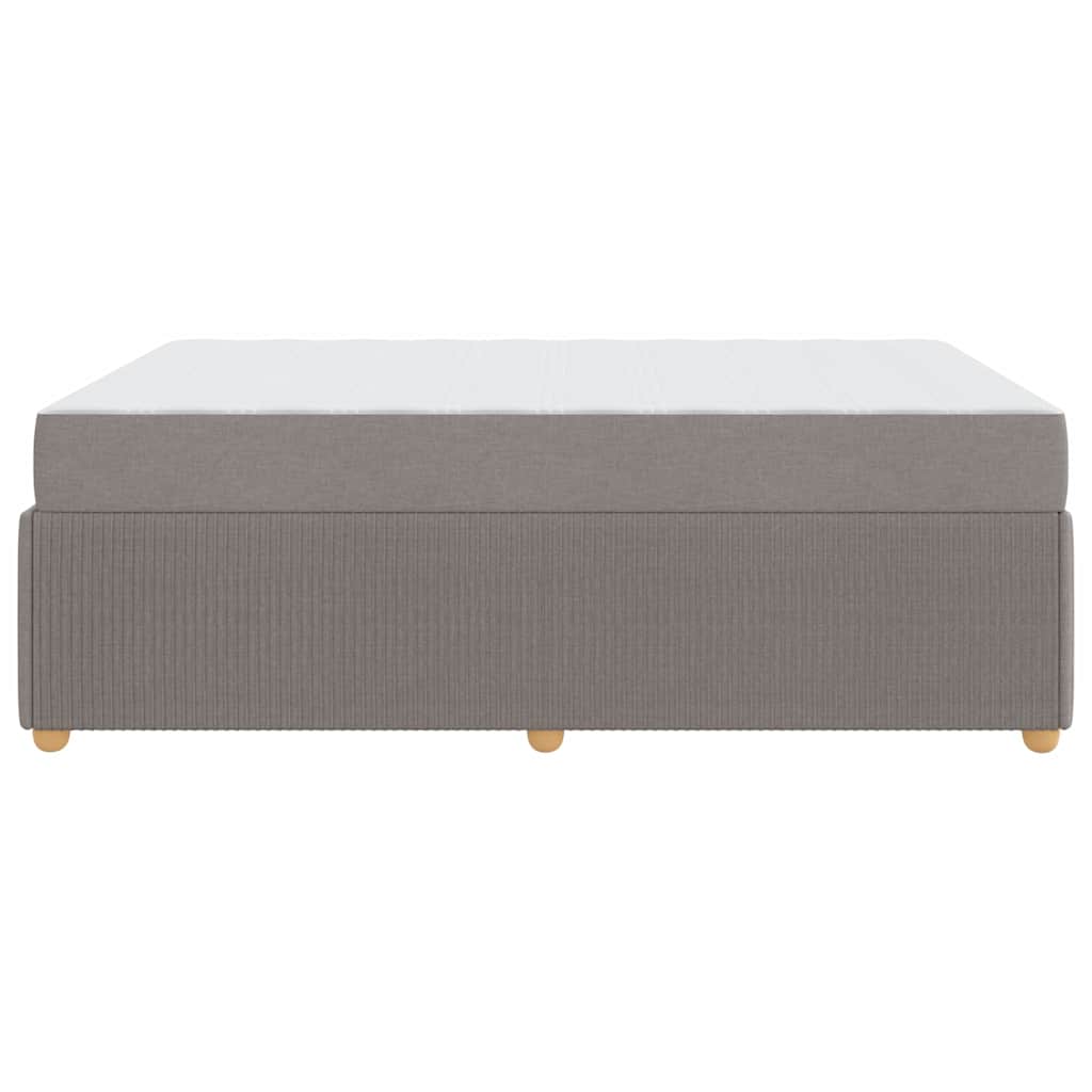 Cadre de lit en tissu taupe pour la chambre, 160 × 200 cm - 6