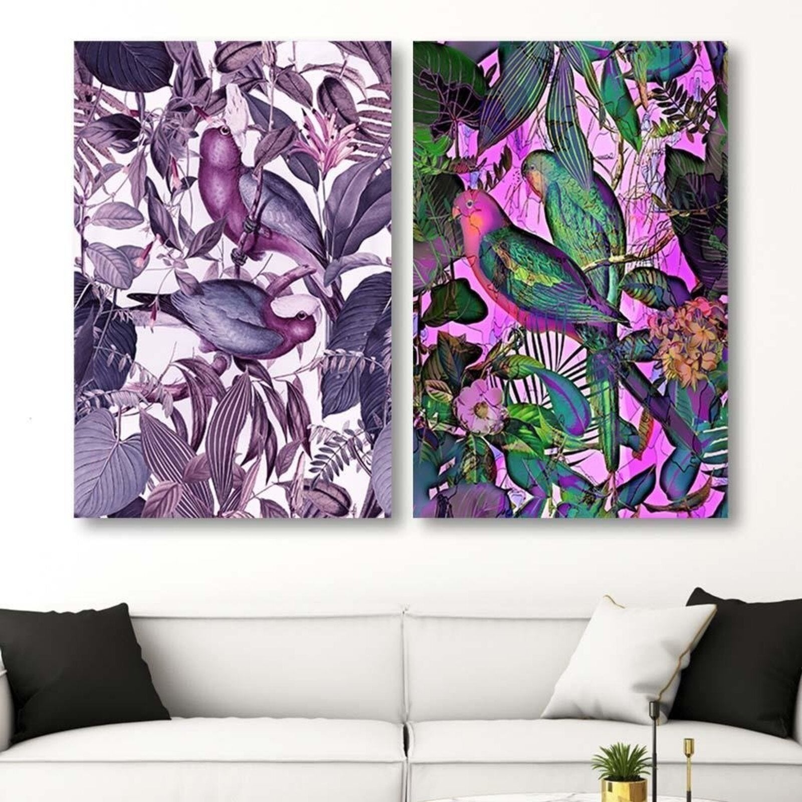 Tableau perroquet violet des bois - 50 x 70 cm - 4