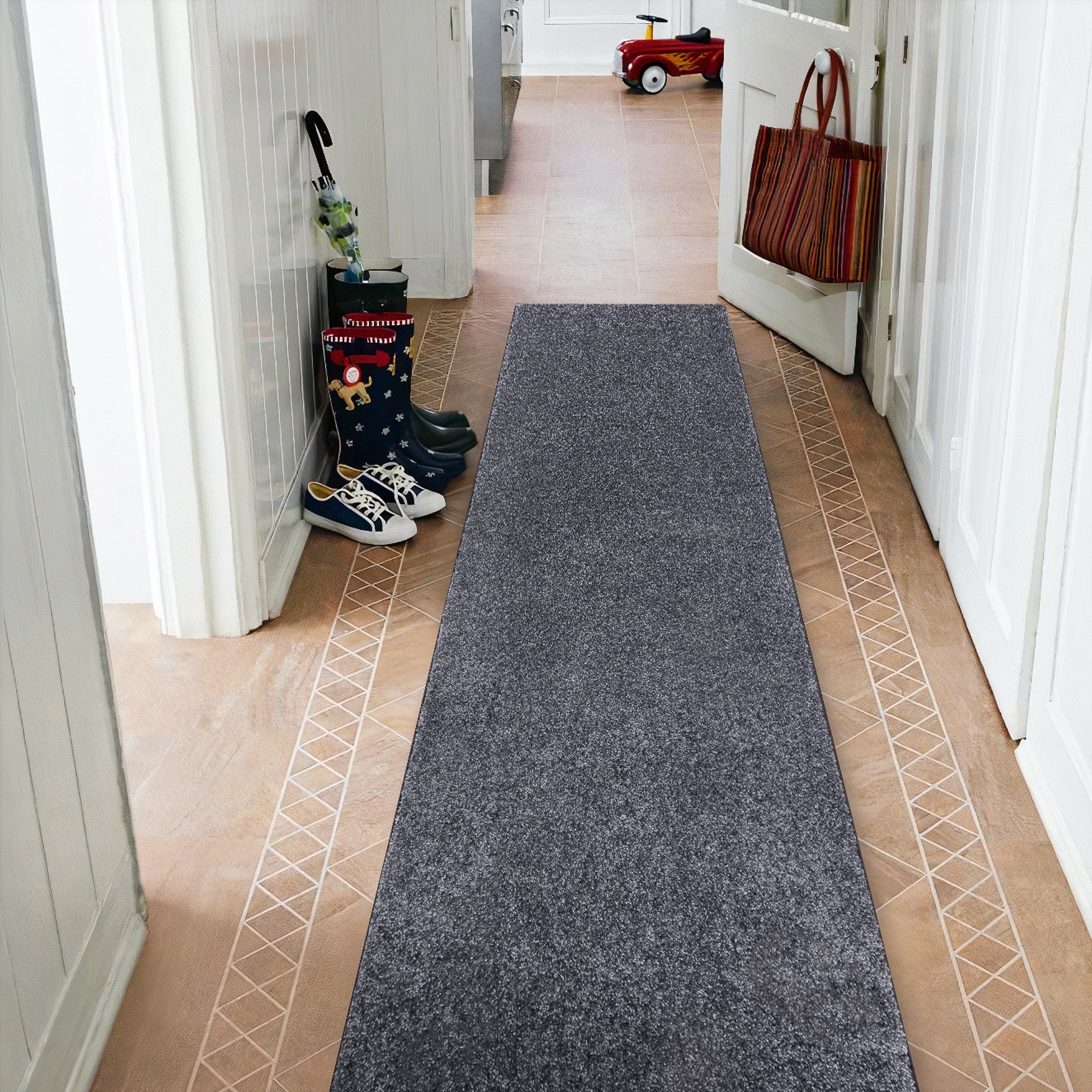 Chodnik SANTA FE szary 97 gładki, jednolity, jednokolorowy 110x370 cm - 3