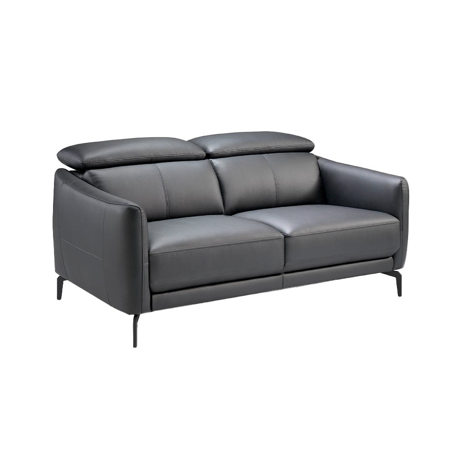 ANGEL CERDA 2-osobowa sofa z czarnej skóry