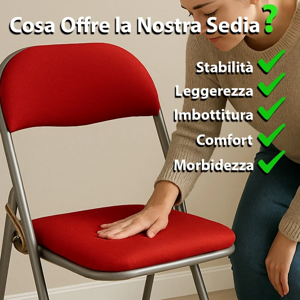 Sedie Pieghevoli Set da sala da Pranzo salvaspazio comode