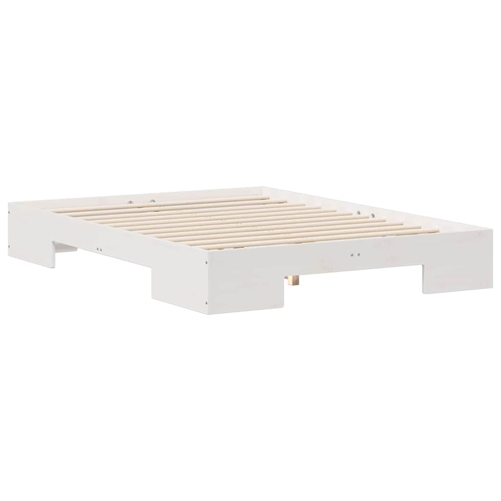 Cadre de lit blanc, pour la chambre, 120 × 190 cm - 4