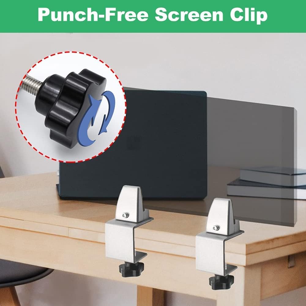 Due morsetti regolabili per vetro, realizzati in lega di alluminio, adatti per piani di tavoli in acrilico, supporti per divisori e divisori; adatti - 4