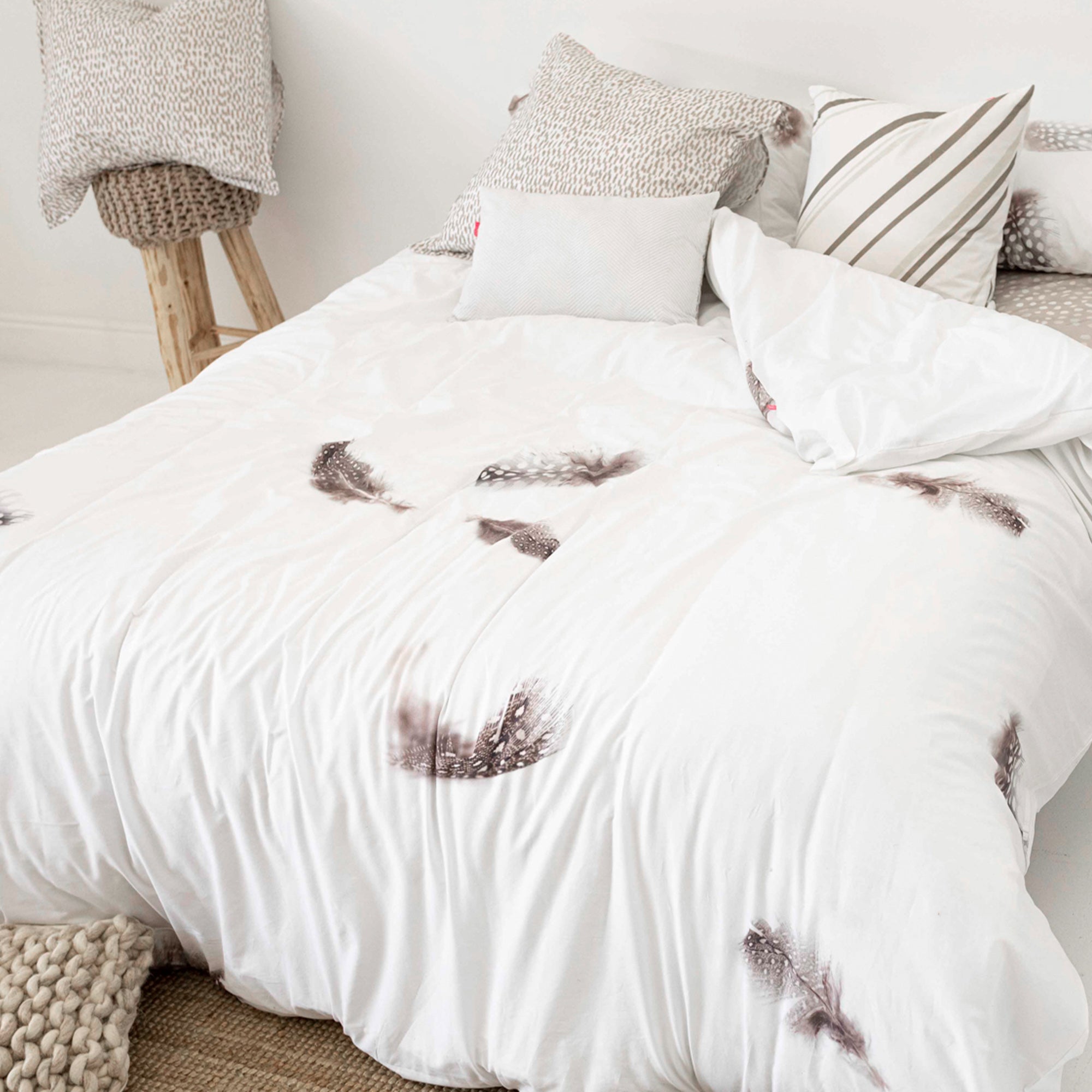 BOHEME Funda Nórdica Lisa Teja Cama 90 Cm - 150x220 Cm, Algodón 200