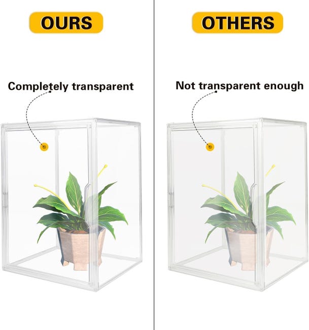 Grande vitrine pour figurines/modèles/cartes, boîte de rangement en plastique acrylique avec cadre en métal, couvercle transparent anti-poussière pour Grande vitrine pour figurines/modèles/cartes, boîte de rangement en plastique acrylique avec cadre en métal, couvercle transparent anti-poussière pour