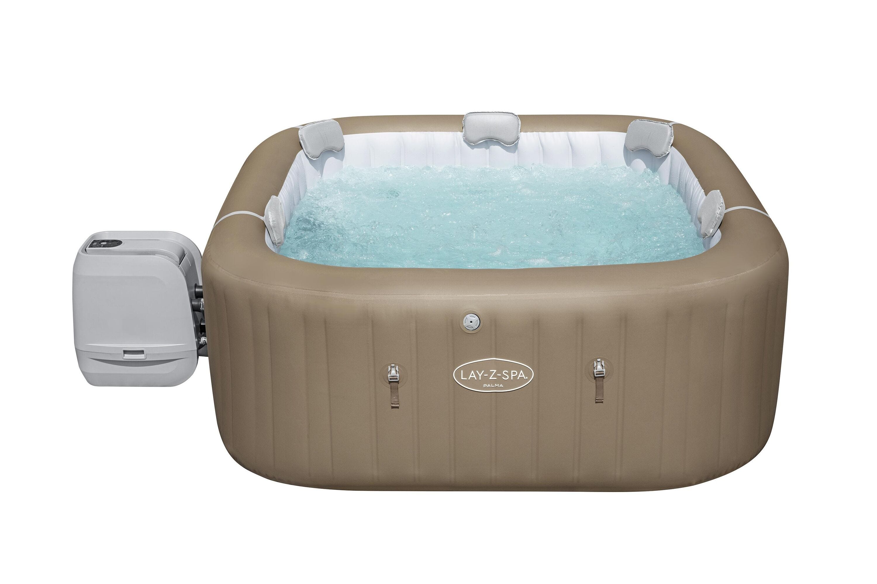 BESTWAY Spa Gonflable Carr Lay Z Spa Palma Hydrojet Pro 5 7 Places bestway-spa-gonflable-carr-lay-z-spa-palma-hydrojet-pro-5-7-places