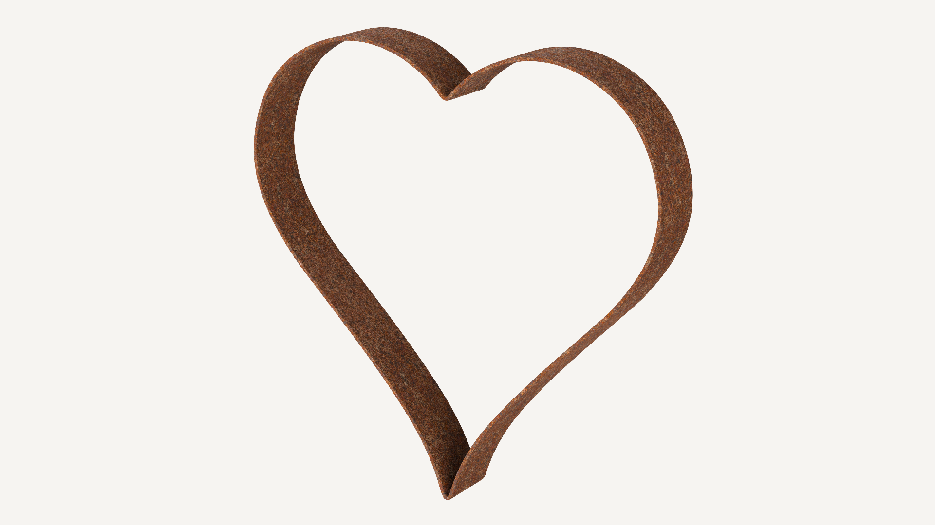 ELEO Décor extérieur de jardin, coeur en métal Biella grand, rouillé