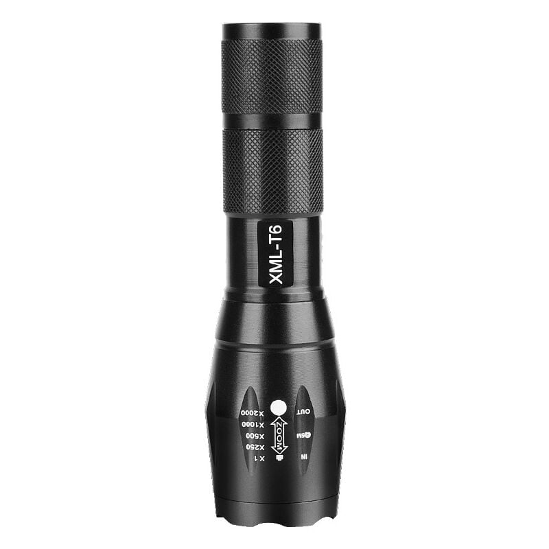 Zestaw latarek LED o dużej mocy - Akumulatorowe - Z bateriami 18650 i ładowarką USB