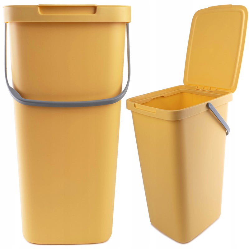 KOSZ NA ŚMIECI POJEMNIK NA ODPADY Z POKRYWĄ 25L KUBEŁ DO SEGREGACJI