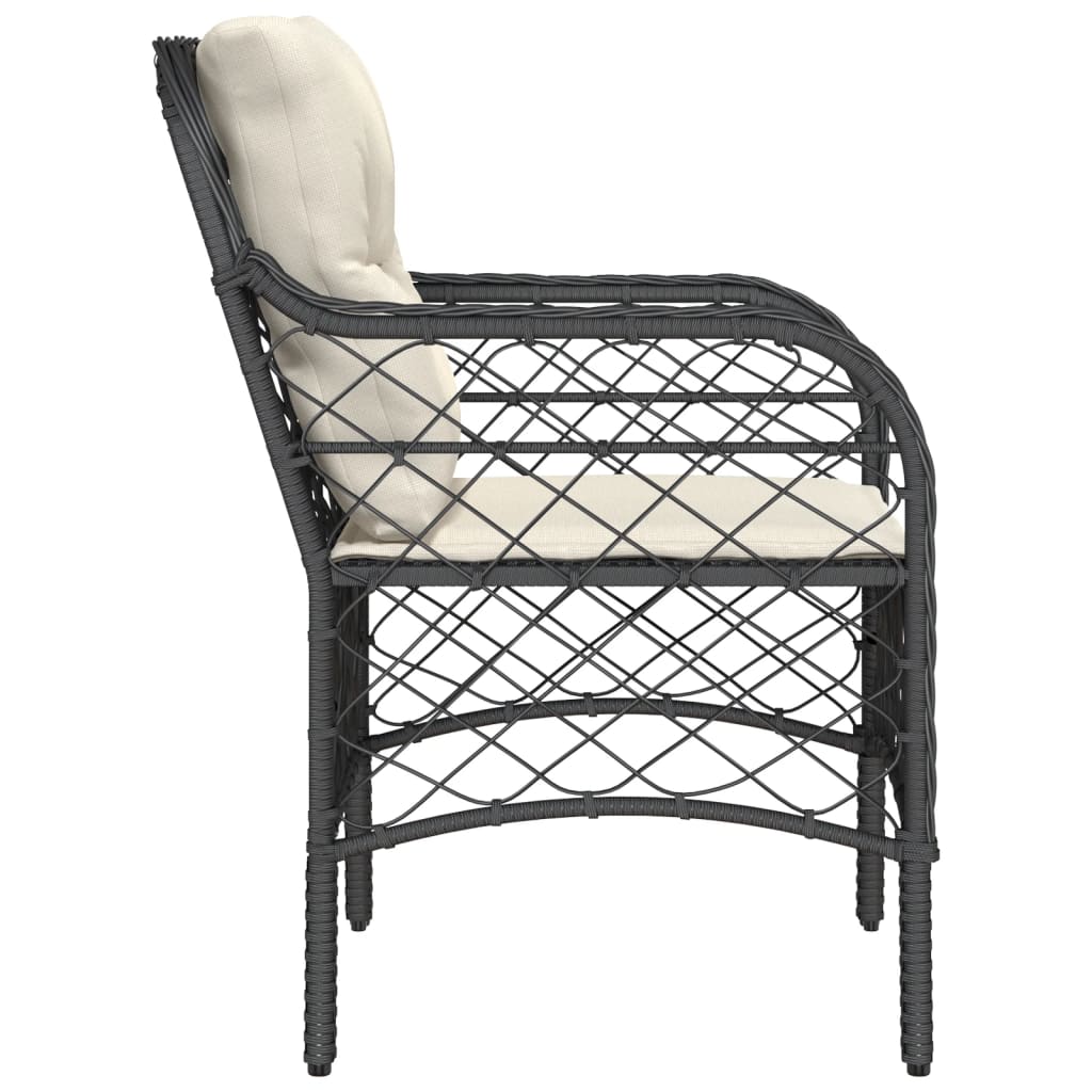 Fauteuils de jardin avec coussins 2 pcs rotin synthétique noir - COMFORTXL - 6