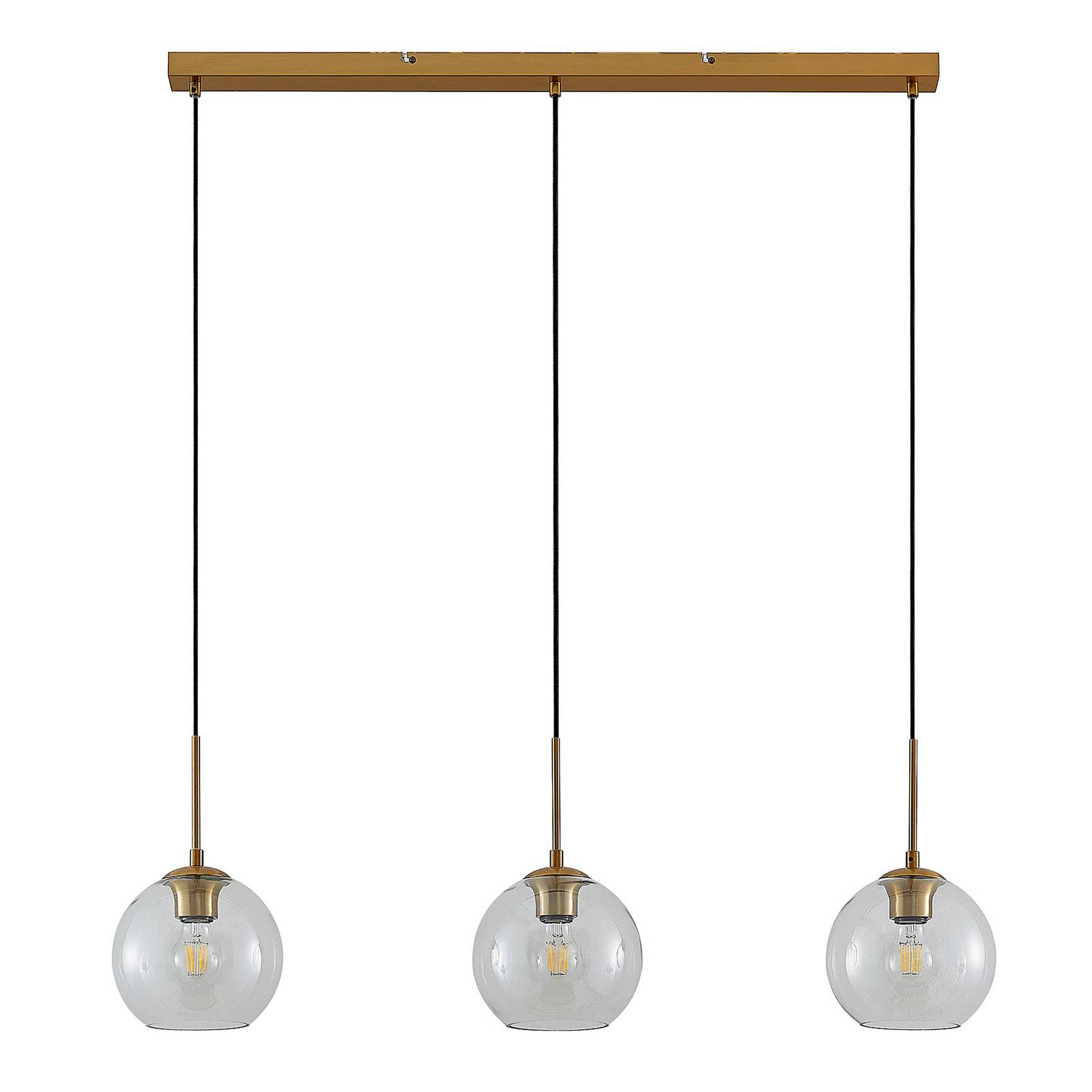 Plafonnier Lustre En Laiton Brossé, 4-6 Lumières, Style Moderne, Par Hofstein