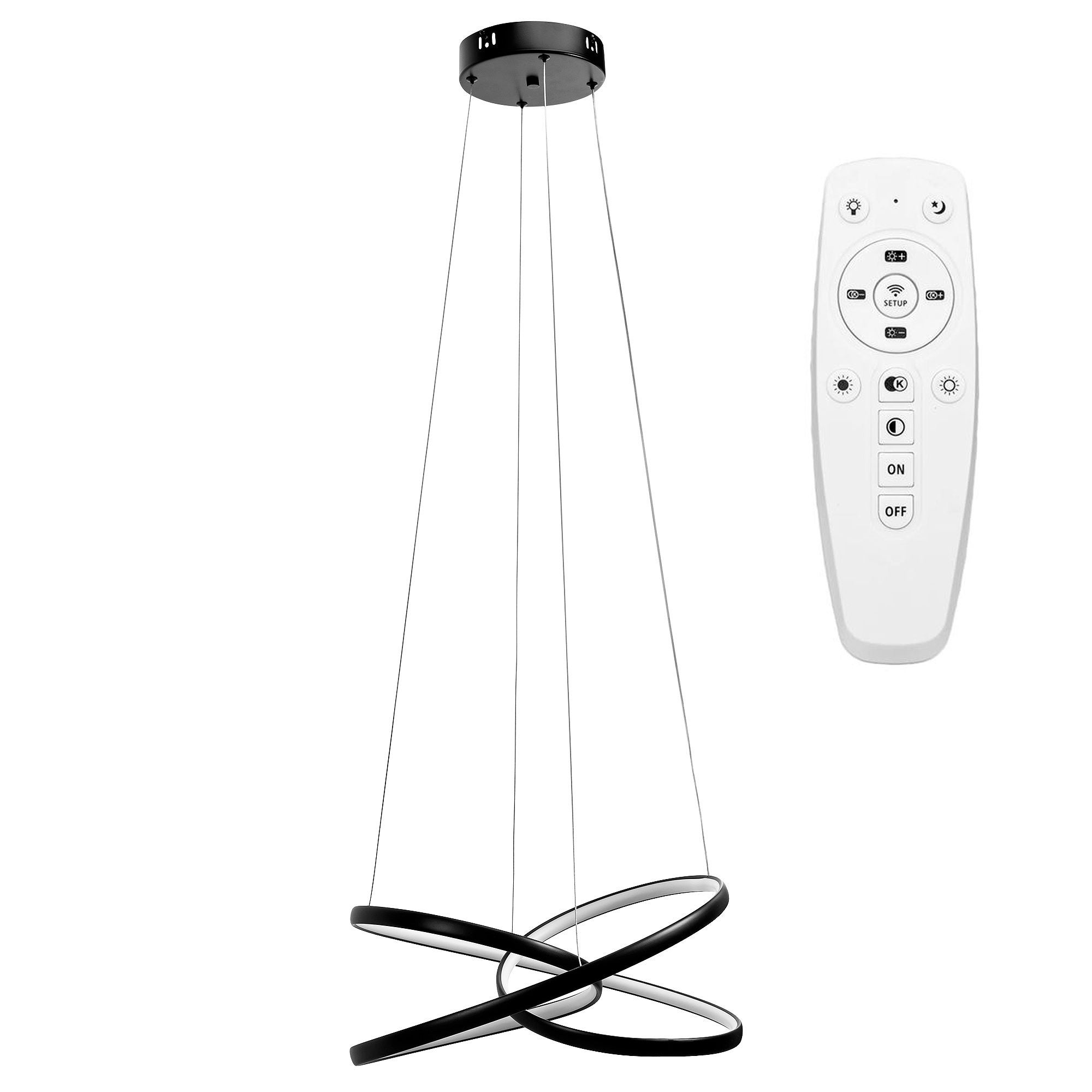 Lampa Sufitowa Wisząca Led Toolight G006-Cp Czarny