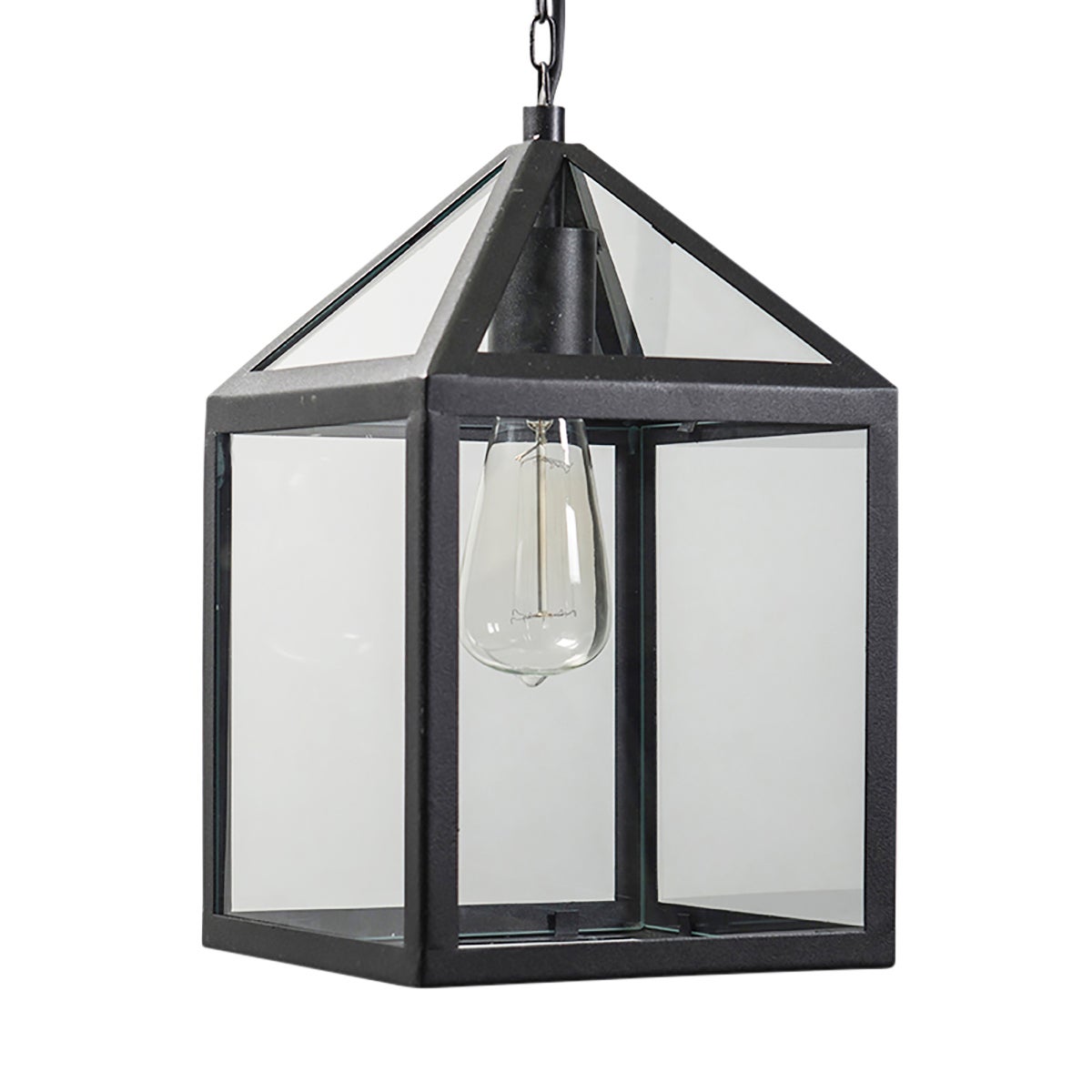 Qazqa lampe suspendue extérieure, suspension pour jardin - Amsterdam - noir, max. 60w, e27, 21cm, IP23, cube - 7