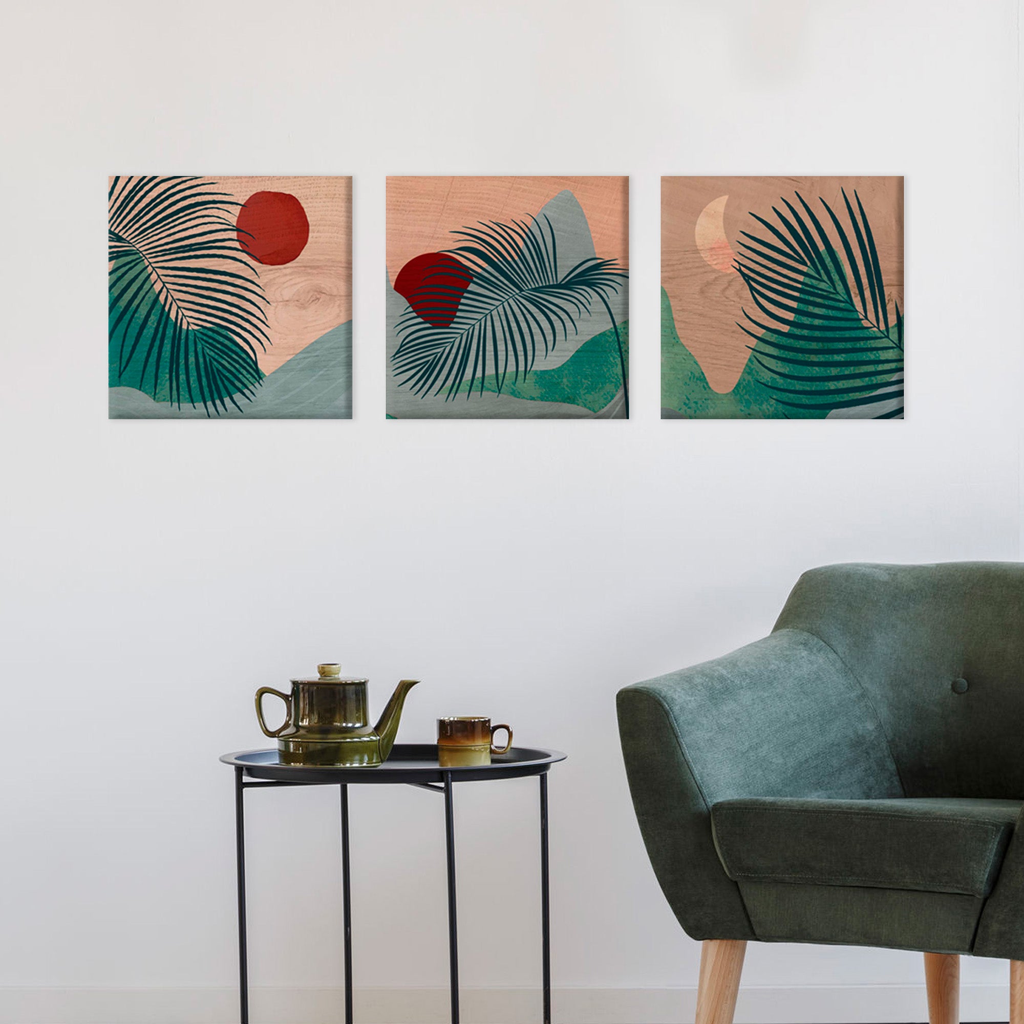 Impression sur Bois Paysages Abstraits (3 Images 29x29 cm) | Leroy Merlin Impression sur Bois Paysages Abstraits (3 Images 29x29 cm) | Leroy Merlin