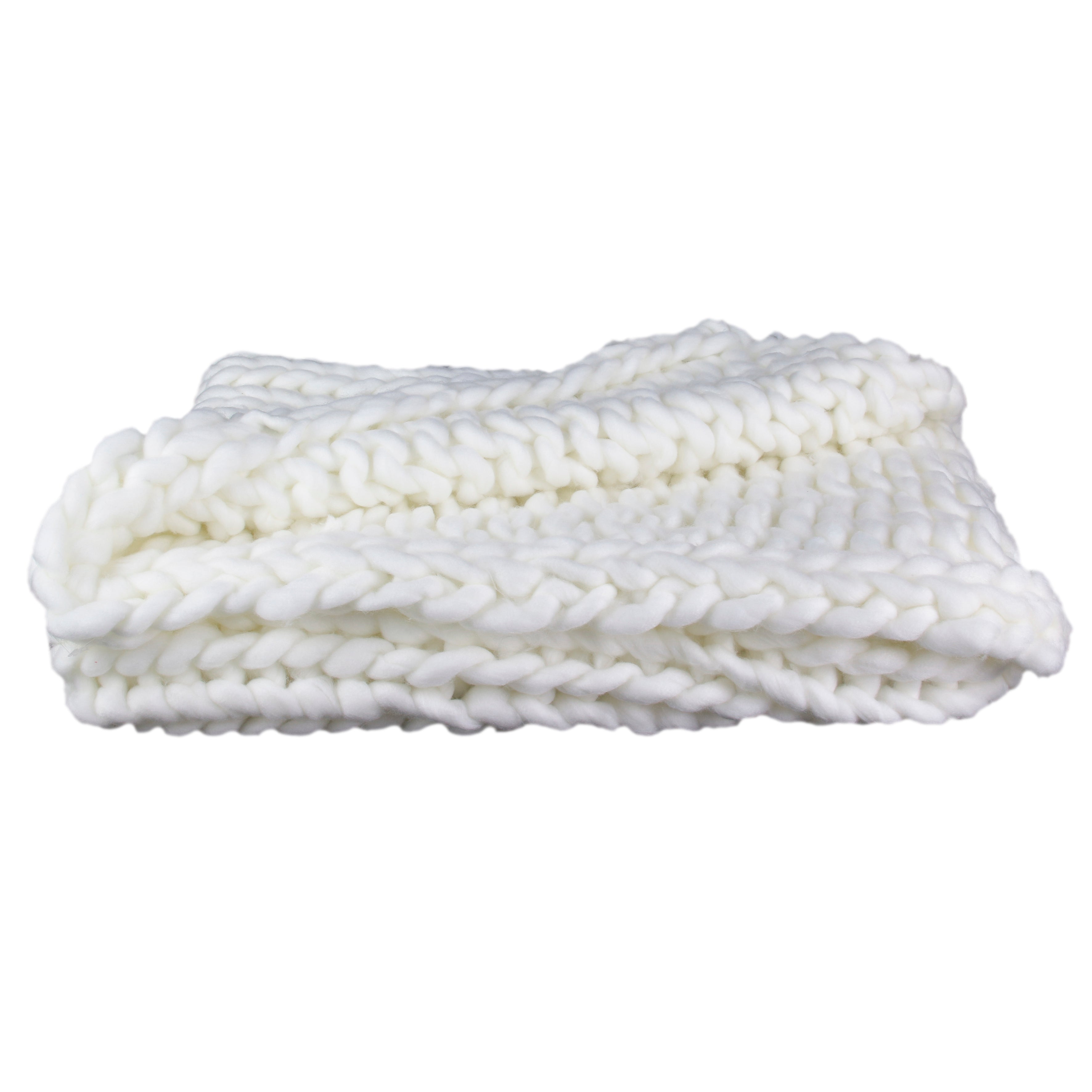 Plaid - HOME DECO FACTORY - Grosse Maille - Chunky - Beige - 2