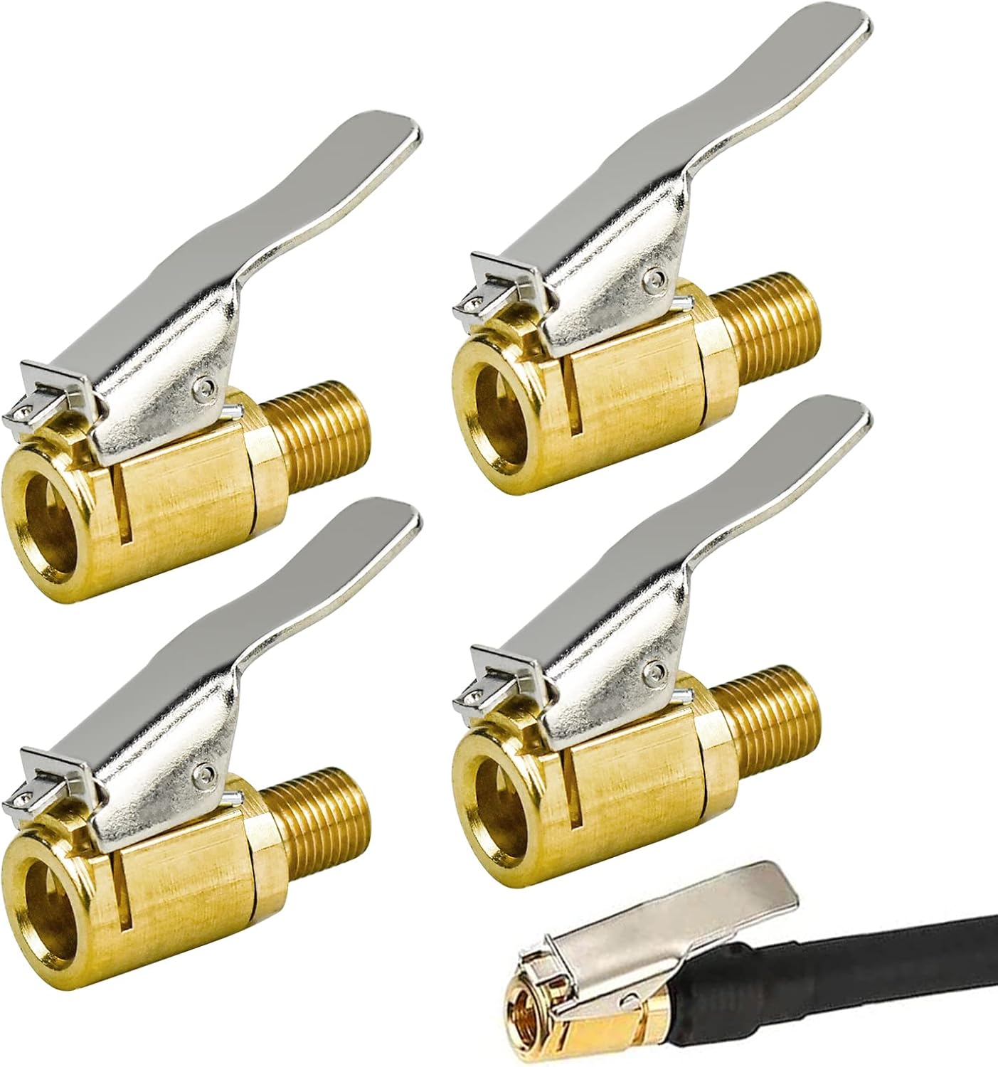 Zestaw 12 końcówek do pompowania opon samochodowych o średnicy 8 mm, mosiężnych adapterów do zaworów, złączy do zaworów, pompki do pompowania opon.