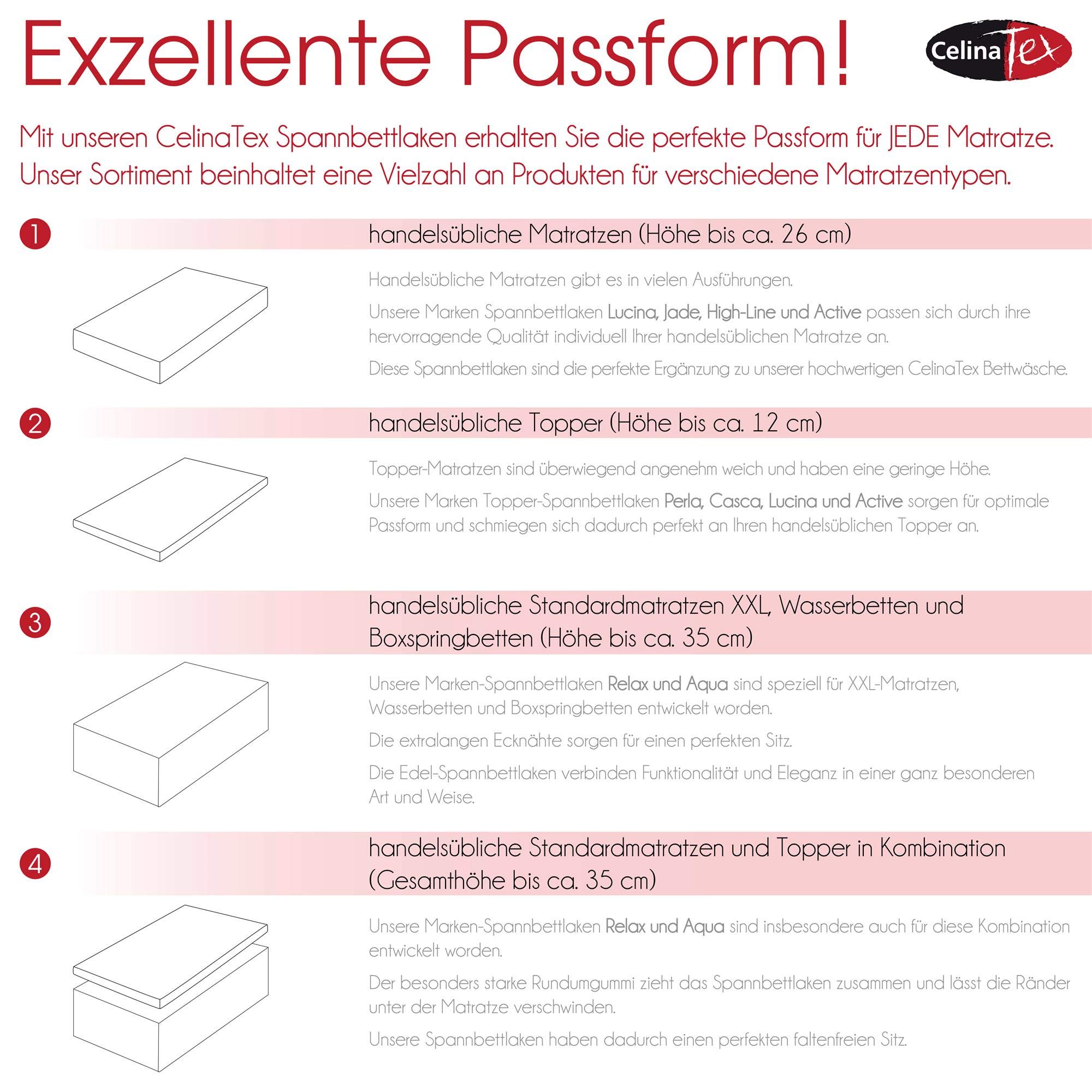 CelinaTex Lucina lenzuolo elasticizzato cotone 90x200-100x200 cm blu royal - 3