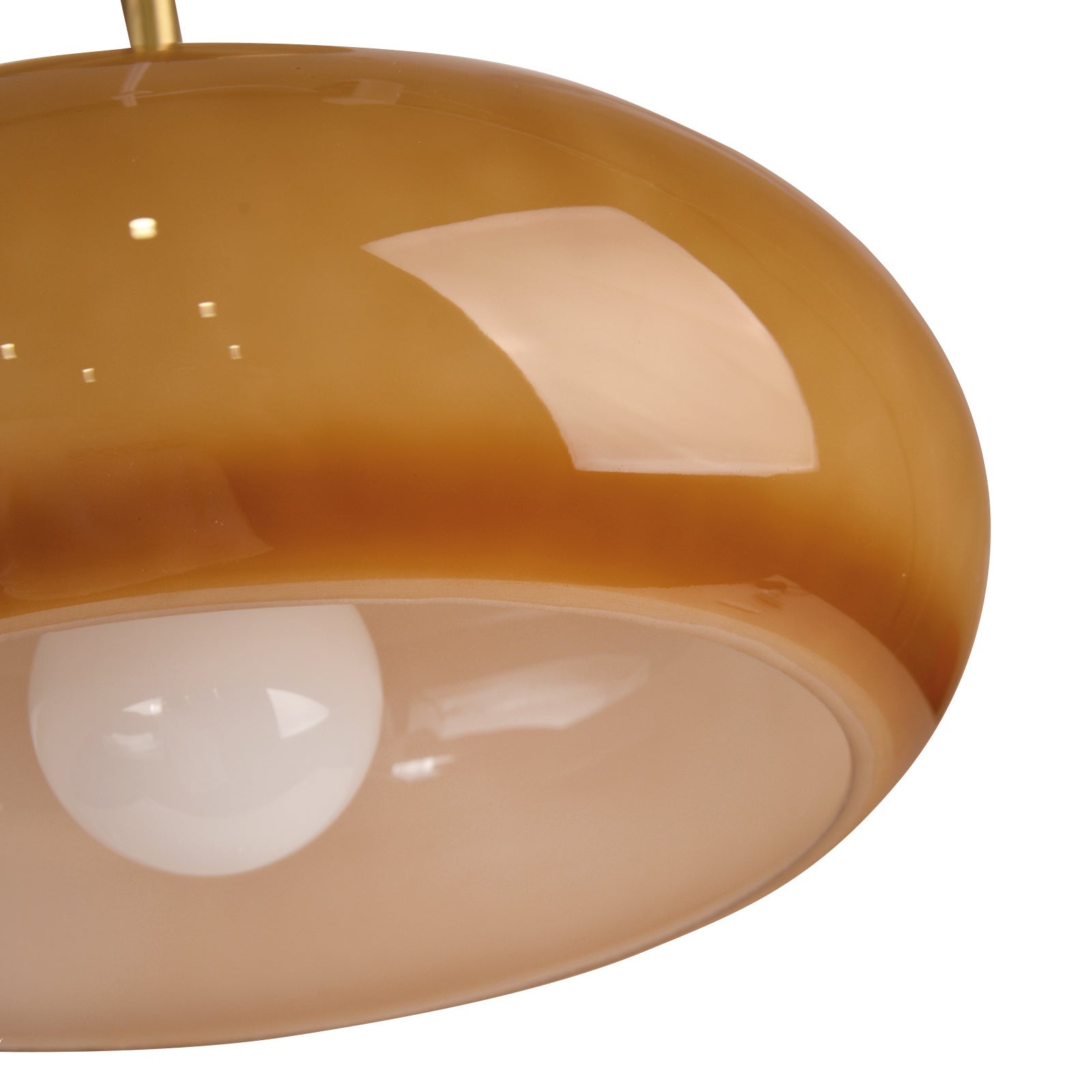 Suspension Luminaire de plafond en verre vintage Luminaire en laiton Lustre unique D28CM x H25CM - 6