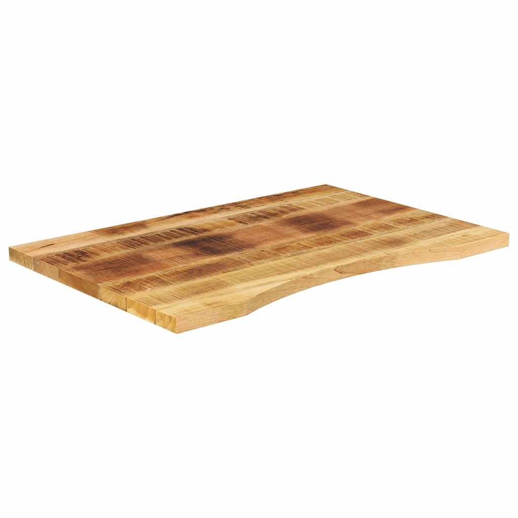 Maison Exclusive - Dessus de bureau avec courbe 80x50x2,5 cm manguier massif brut - 2