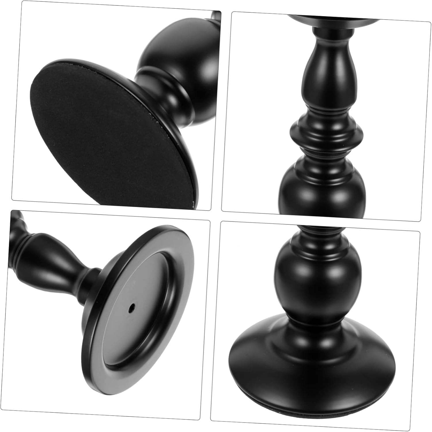 2 Portacandele In Ferro Nero Per Candele Coniche - Decorazione Tavola Matrimonio E Cene - 3
