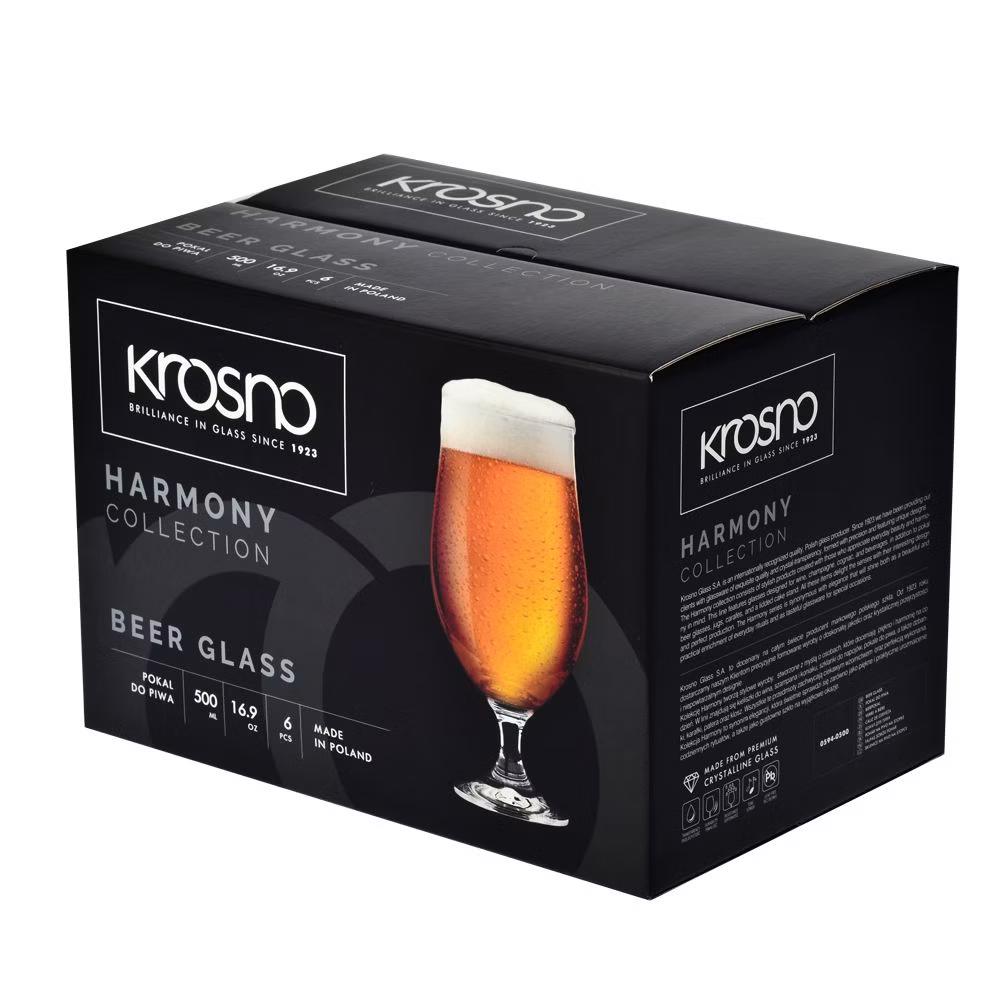 KROSNO Pokale do piw typu lager Harmony 620 ml 6 szt. - 4