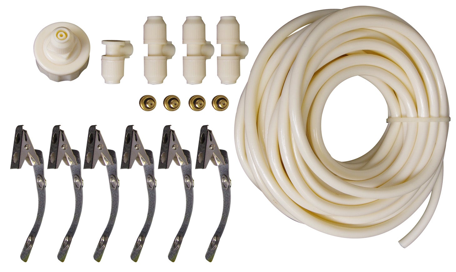 Kit di nebulizzazione per terrazze 7,5 m con 4 ugelli in ottone di alta qualità - 2