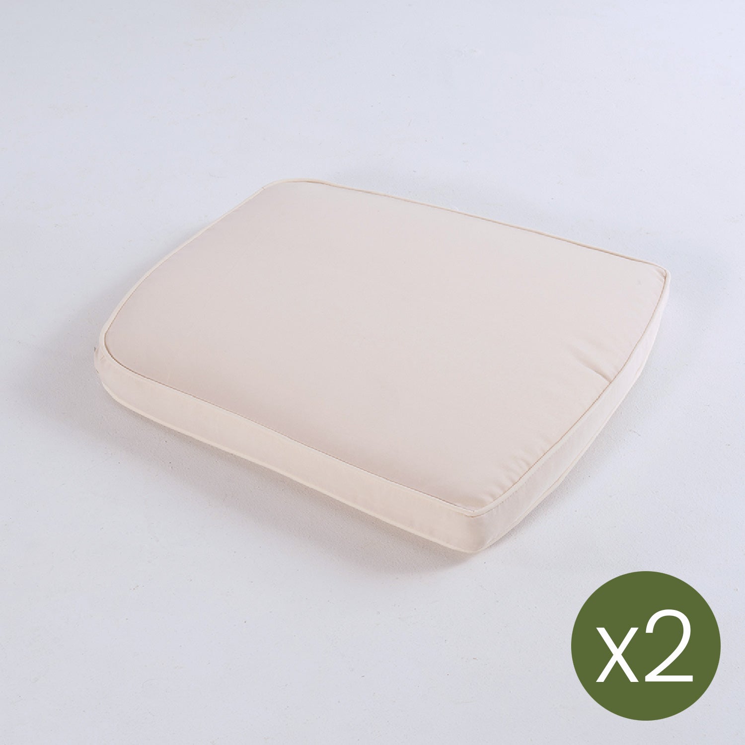 Pack de 2 cojines para sillas de jardín curvadas color beige, ajuste ergonómico 45x47 cm - 3