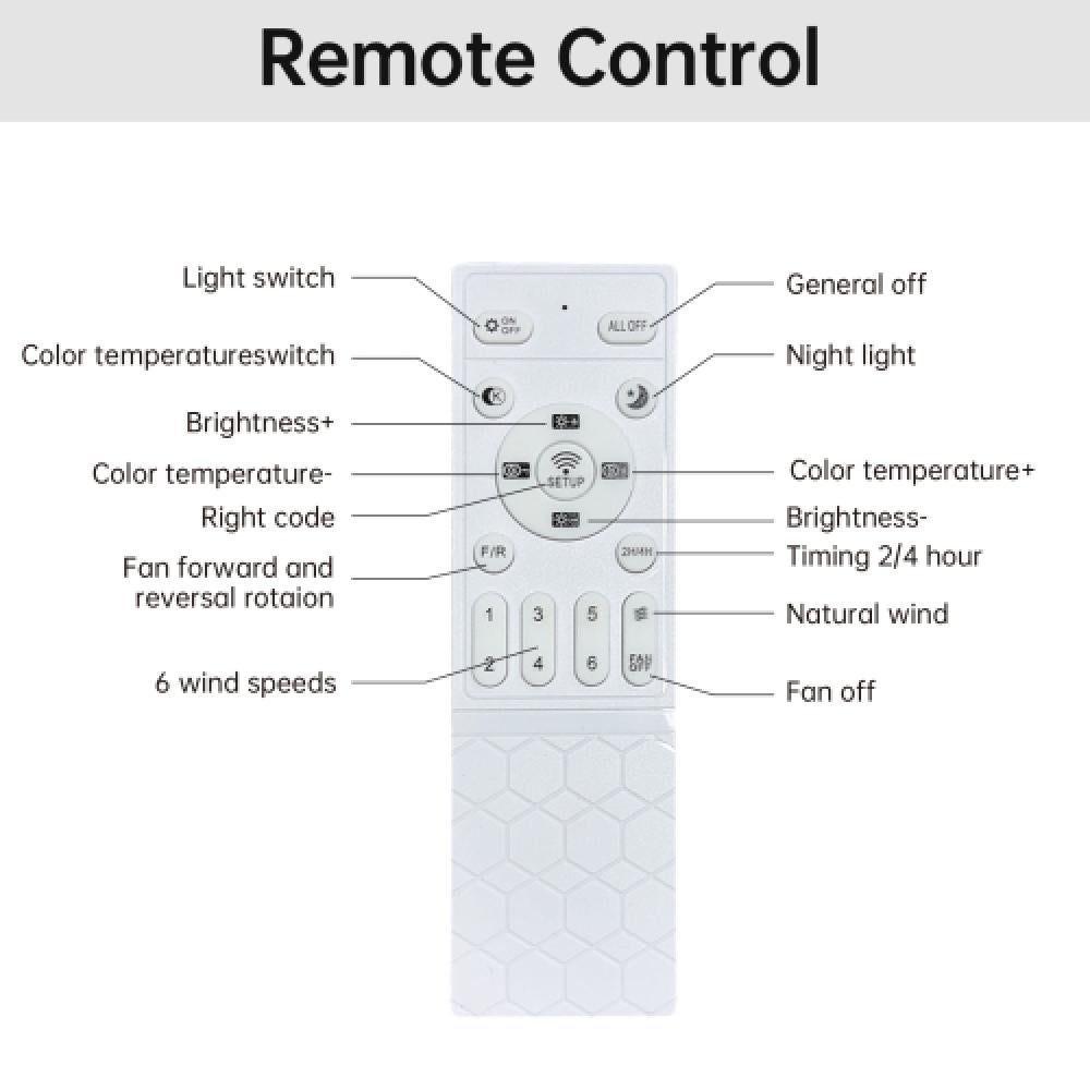 Ventilateur de plafond 18 pouces LED Télécommande Sans pales Profil bas pour chambre cuisine - 9