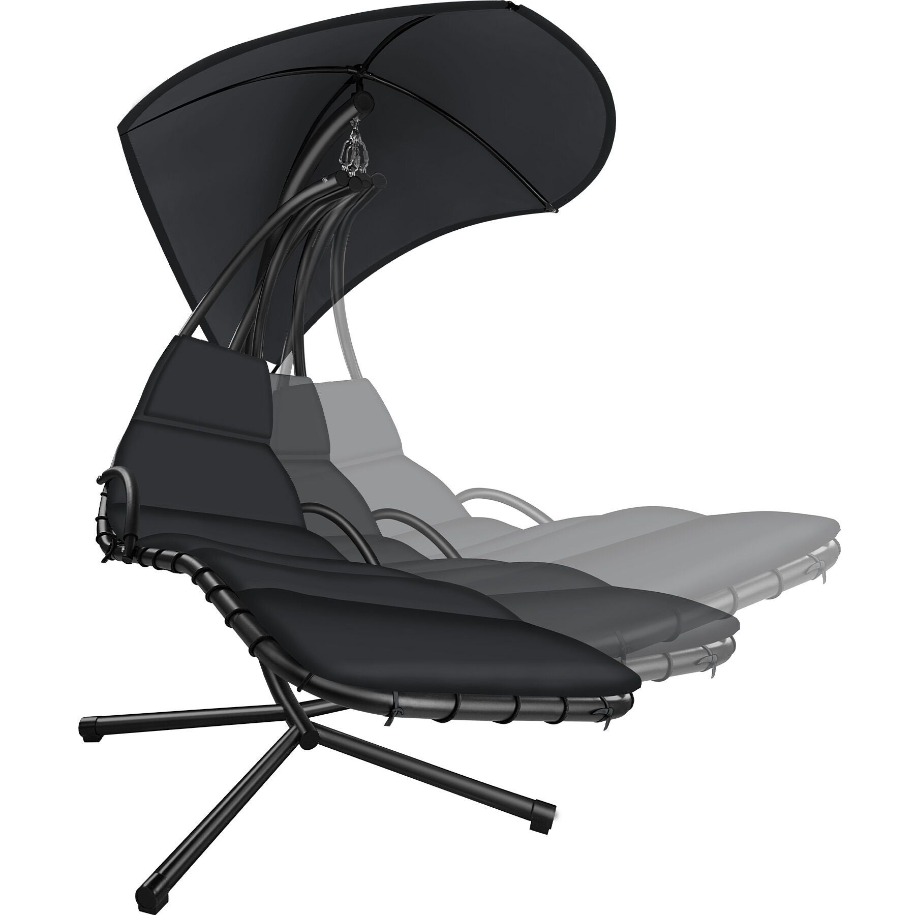 Fauteuil suspendu Elaria avec pare-soleil et poche latérale pare-soleil avec protection UV TECTAKE - 3