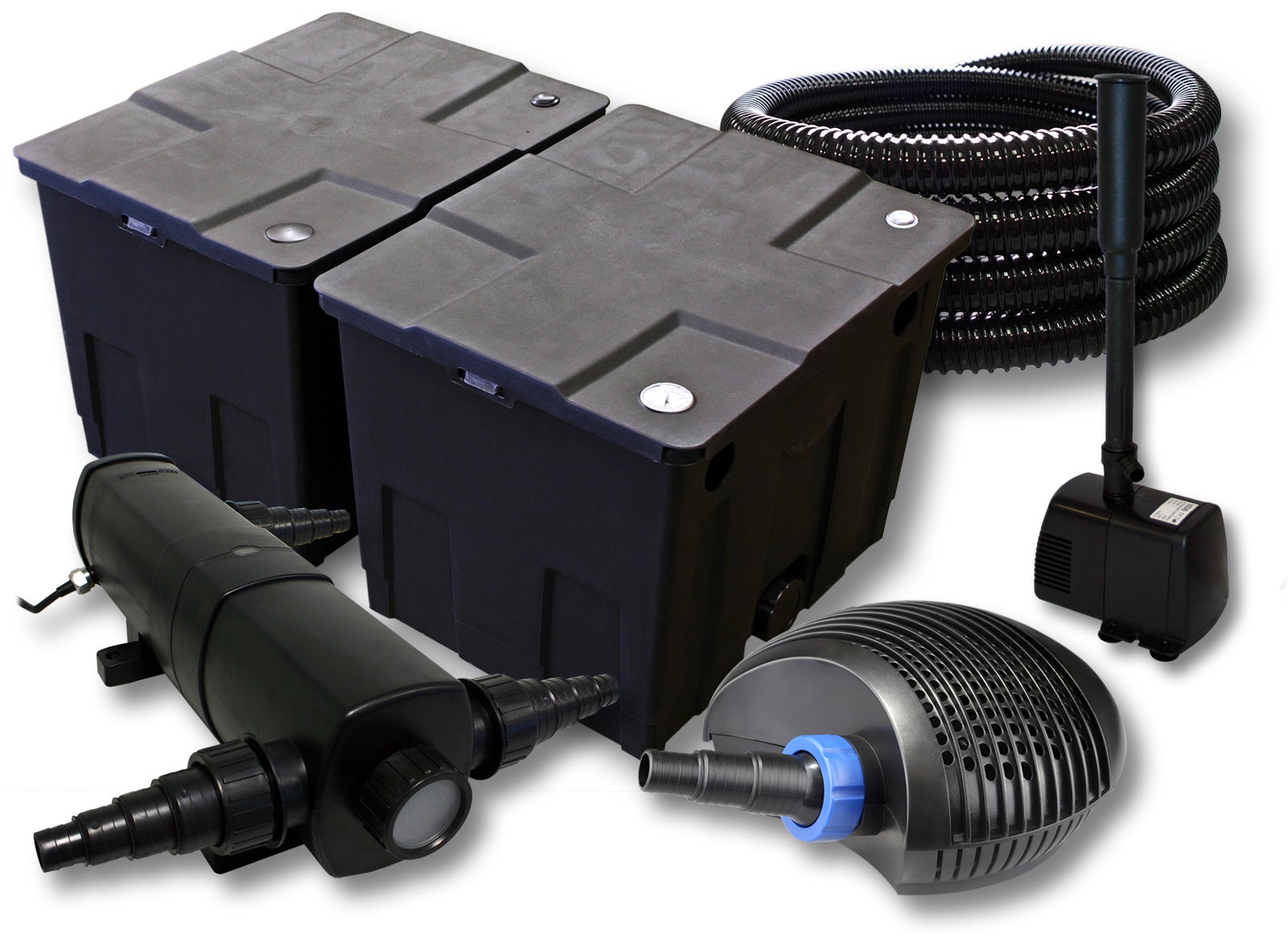SunSun Kit complet: CBF-350B Filtre de bassin jusqu'à 60000 L, CTF-6000