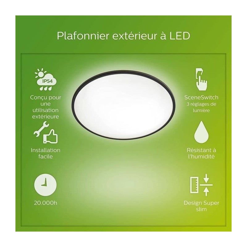 Philips 929003191201 SceneSwitch SuperSlim 15W Warm Wit Ip54 Wit
