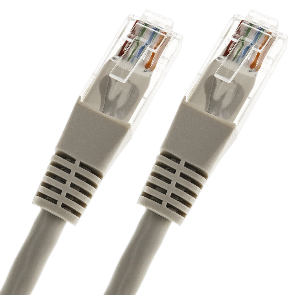 Câble réseau Ethernet UTP gris Cat.5e de 3 m - 5