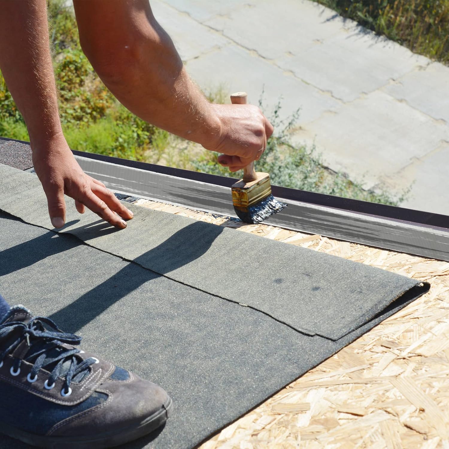 Ruban Adhésif en Tissu Polyester Imperméable 10cmX30M, Membrane Anti-fissures Résistante aux UV pour Réparation Toiture et Cloisons Sèches - 4