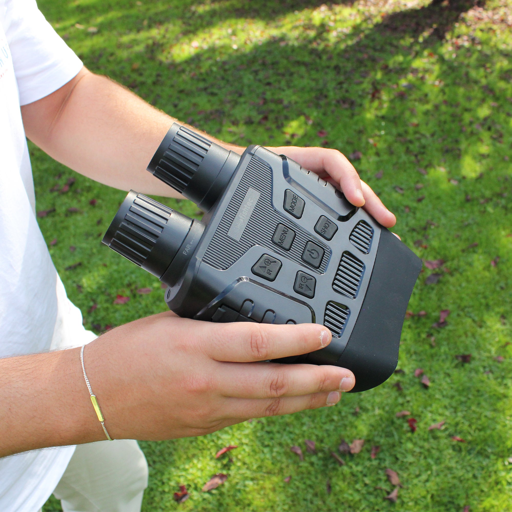 Jumelles de vision nocturne infrarouge FISHTEC, portée 300 m, photo et vidéo, zoom numérique 7X 4X IR, mallette de transport incluse - 8