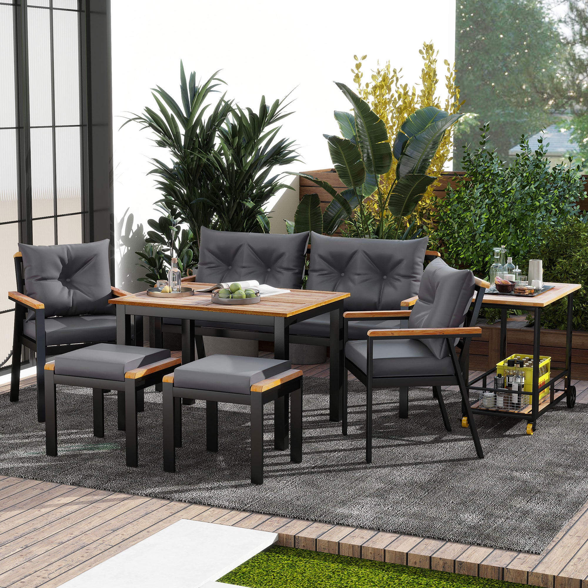 Ensemble Table Et Chaise De Jardin 2 Places