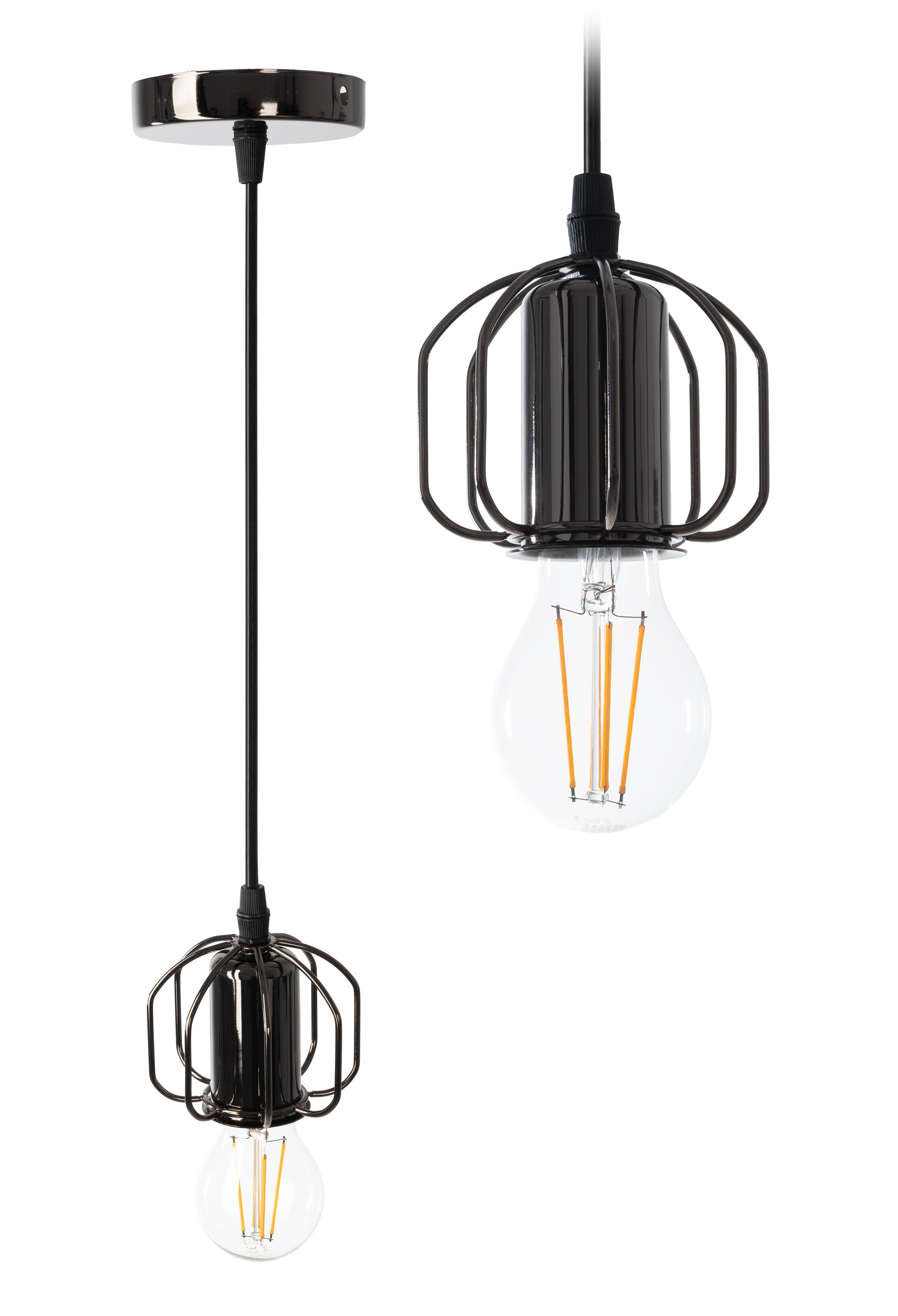 Lampa Sufitowa Wisząca Toolight Cfzl-Gy-035 Rimini Czarny