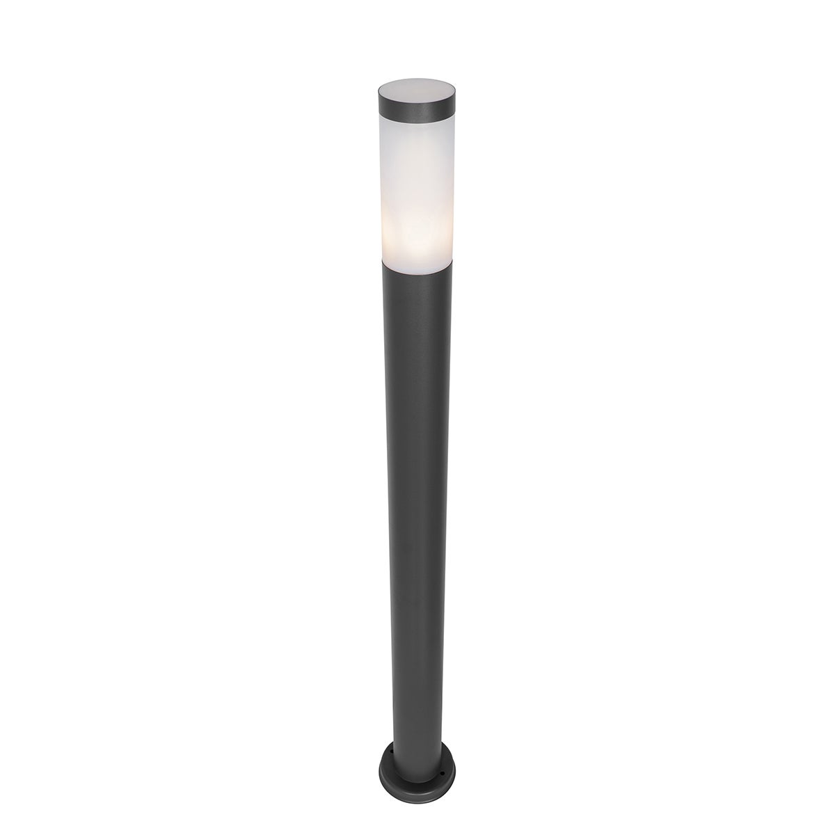 Qazqa moderno lampada bollard da esterno per giardino - Rox - grigio scuro, max. 20w, compatibile con lampadines LED, e27 - 5