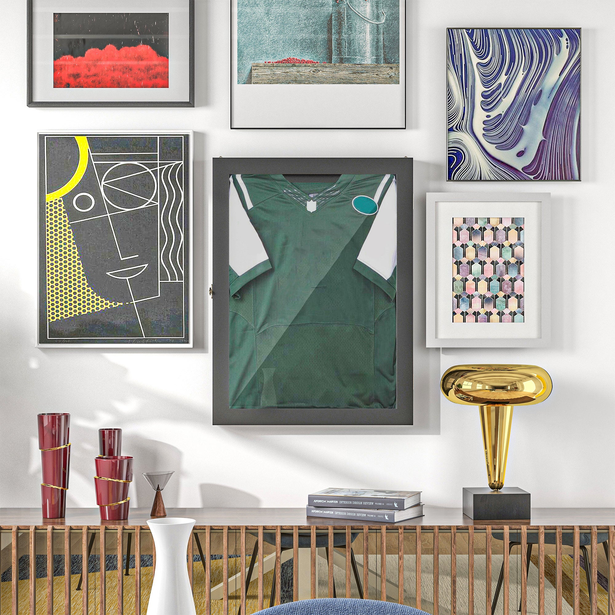 Bibliothèque pour Séjour en MDF Noir H. 7.5 x l. 77.5 x P. 103 cm - 4