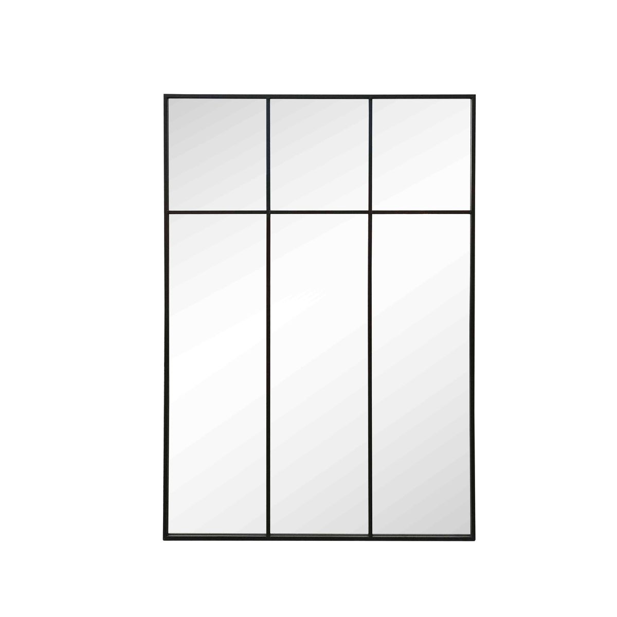 Grand Miroir Industriel Atelier 140cm X 40cm - Cadre Argenté, Neuf